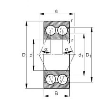 FAG 3810-B-TVH angular contact ball bearings