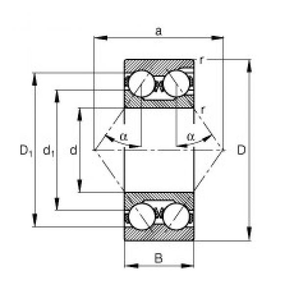 FAG 3222-M angular contact ball bearings #3 image