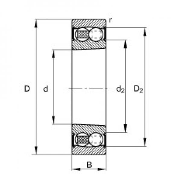 FAG 2205-K-2RS-TVH-C3 self aligning ball bearings #3 image
