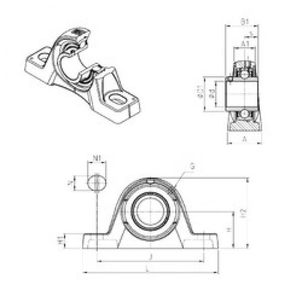 SNR UCPLE208 bearing units #2 image